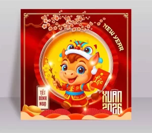 F9a0a62108338a96b8be6758fddcd06b File Psd Chuc Mung Nam Moi 2026 Tet Binh Ngo Phong Cach Hoat Hinh De Thuong
